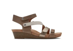 Cobb Hill Hollywood 4-Strap Brown Sandal | Women Women's Sandal