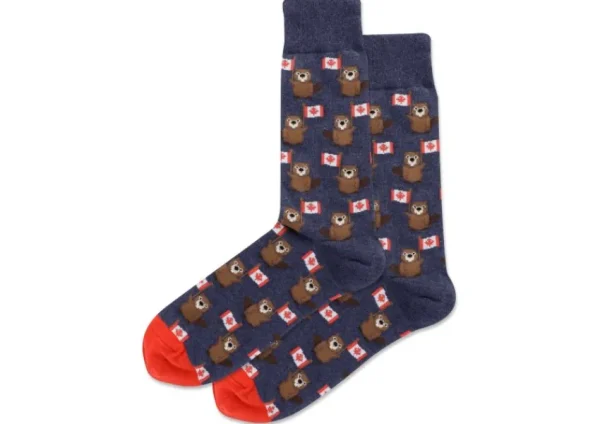 Hotsox Men's Canada Beaver Crew Socks | Socks