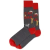 Hotsox Men's Cat Dad Charcoal Crew Socks | Socks