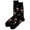 Hotsox Men's Cognac and Cigars Black Crew Socks | Socks