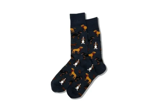 Hotsox Men's Multi Dogs Crew Socks | Socks