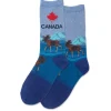 Hotsox Women's Canada Blue Crew Socks | Socks