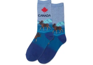 Hotsox Women's Canada Blue Crew Socks | Socks