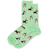 Hotsox Women's Party Beagle Mint Crew Socks | Socks