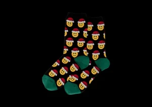 Hotsox Women's Santa Smile Emoji Crew Socks | Socks