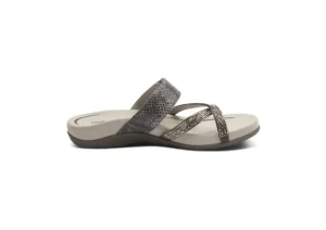 Aetrex Izzy Pewter Sparkle | Women Women's Toe Thong