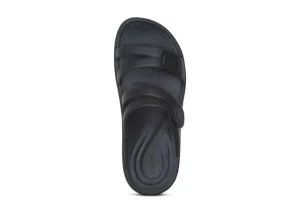 Aetrex Janey Sport Black | Women Women's Slide