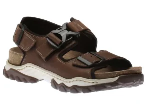 Josef Seibel Janosch 02 Mocca Brown Leather Slingback Sandal | Men's Sandal