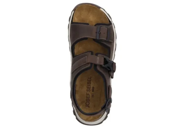 Josef Seibel Janosch 02 Mocca Brown Leather Slingback Sandal | Men's Sandal