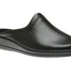 Rohde Jerry Black Leather Slipper | Men's Slipper