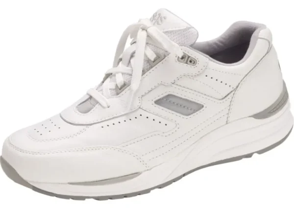 SAS Shoes Journey White Leather Lace-Up Walking Shoe | Men's Walking