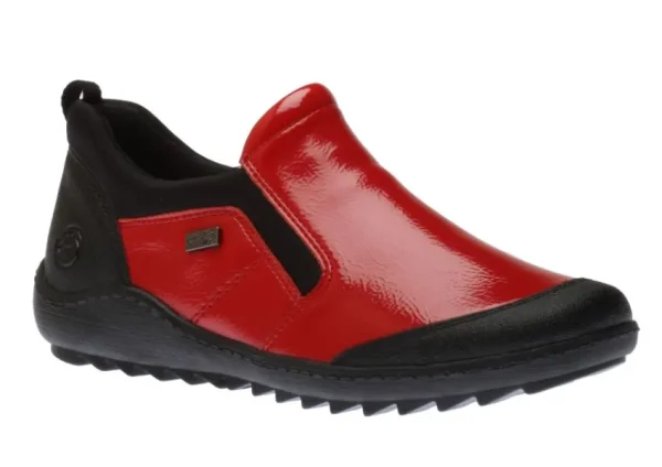 Remonte Jura Scuba Red Patent Slip-On Walking Shoe | Women Women's Walking | Women's Casual