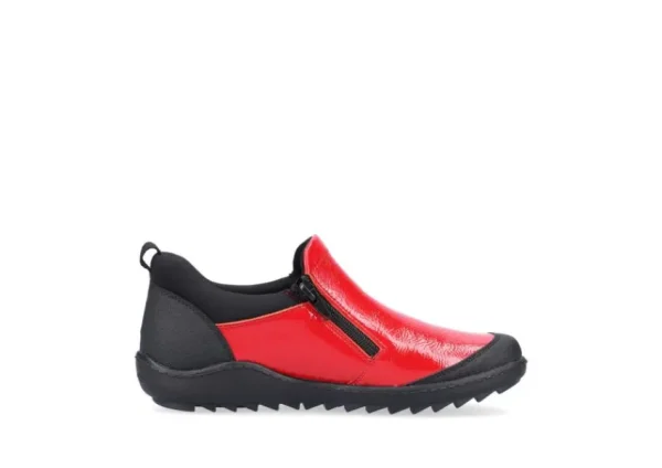 Remonte Jura Scuba Red Patent Slip-On Walking Shoe | Women Women's Walking | Women's Casual