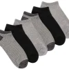 K. BELL Women's Black Multicolour No Show Socks (Six Pair Pack) | Socks