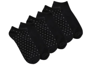 K. BELL Women's Black No Show Socks (Six Pair Pack) | Socks