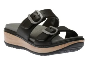 Dansko Kandi Black EVA Double Strap Slide Sandal | Women Women's Slipper | Women's Slide