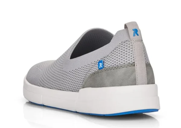 R EVOLUTION Knitup 173 Grey Mesh Slip-On Sneaker | Men's Walking | Men's Casual