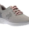 R EVOLUTION Knitup169 Grey Lace-Up Walking Shoe | Women Women's Walking