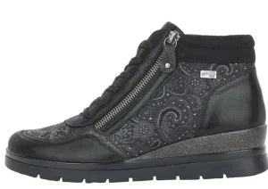 Remonte Korfu Black Paisley Wedge Ankle Boot | Women Women's Boot