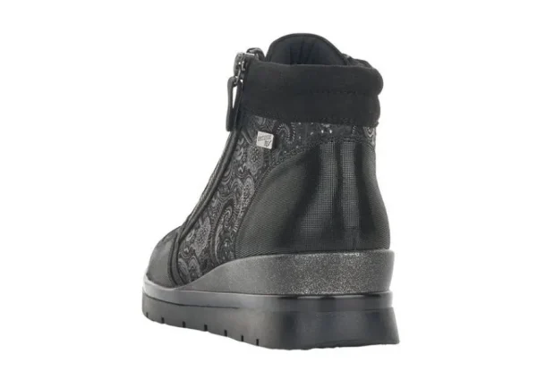 Remonte Korfu Black Paisley Wedge Ankle Boot | Women Women's Boot