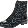 Remonte Largo Black Grey Polka Dot Lace-Up Ankle Boot | Women Women's Dress Boot