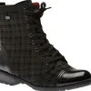 Remonte Largo Black Grey Tartan Ankle Dress Boot | Women Women's Dress Boot