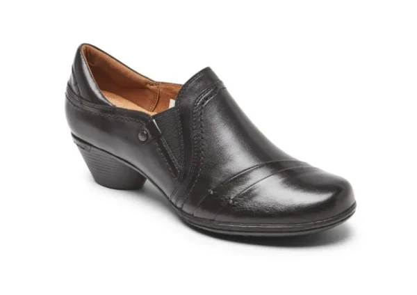 Cobb Hill Laurel Slip-On Black Leather Low Heel | Women Women's Dress