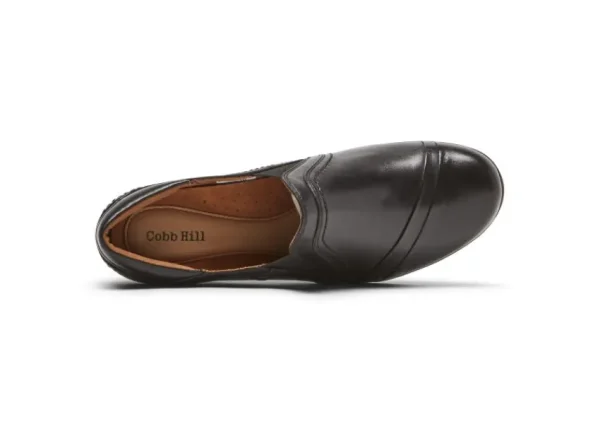 Cobb Hill Laurel Slip-On Black Leather Low Heel | Women Women's Dress