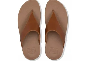 Fit Flop Lulu Light Tan Brown Leather Thong Sandal | Women Women's Toe Thong | Women's Sandal