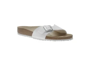 Birkenstock Madrid Birko-Flor White Slide Sandal | Women Women's Slide