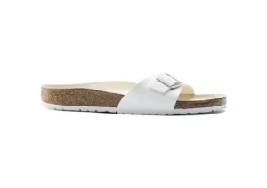 Birkenstock Madrid Birko-Flor White Slide Sandal | Women Women's Slide