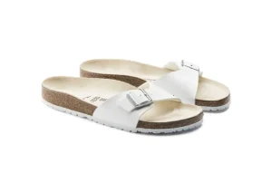 Birkenstock Madrid Birko-Flor White Slide Sandal | Women Women's Slide