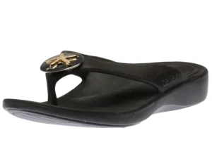 Aetrex Maui Starfish Black | Women Women's Toe Thong