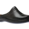 Josef Seibel Max Black Leather Slipper | Men's Clog