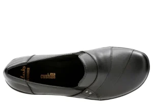 Clarks May Marigold Black Leather Slip-On Dress Loafer | Women Women's Dress Casual