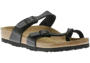 Birkenstock Mayari Birko-Flor Black Sandal | Women Women's Toe Thong