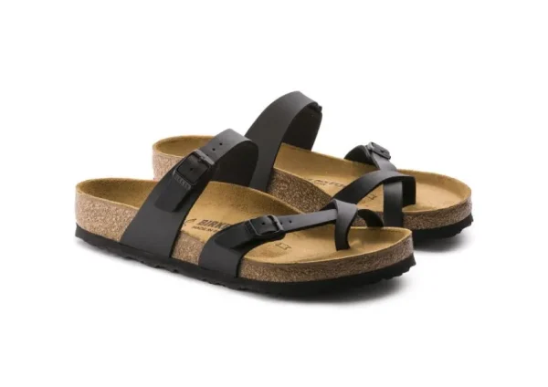 Birkenstock Mayari Birko-Flor Black Sandal | Women Women's Toe Thong