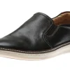 Johnston & Murphy McGuffey Black Leather Slip-On Sneaker | Men's Dress Casual