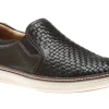 Johnston & Murphy McGuffey Woven Black Leather Slip-On Sneaker | Men's Dress Casual