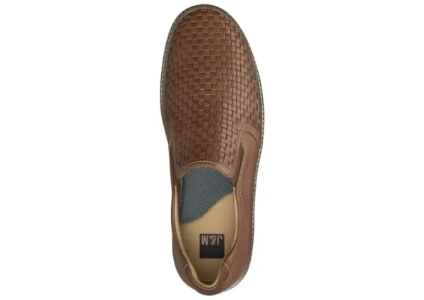 Johnston & Murphy McGuffey Woven Tan Brown Leather Slip-On Sneaker | Men's Dress Casual