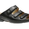 Finn Comfort Menorca Black Leather Slide Sandal | Women Women's Slide