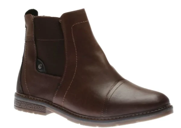 Relife Mens Side Zip Brown | Men's Dress Boots