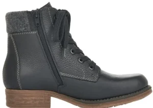 Rieker Michigan Black Leather Water-Resistant Ankle Boot | Women Women's Boot