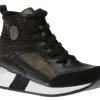 Rieker Micro Stretch Black Lace-Up Wedge Sneaker | Women Women's Walking | Women's Casual