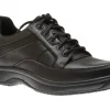 Dunham Midland Service Black Leather Waterproof Lace-Up Shoe | Men's Walking