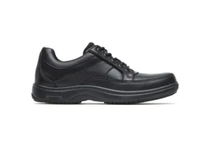 Dunham Midland Service Black Leather Waterproof Lace-Up Shoe | Men's Walking