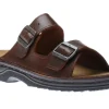 Naot Mikael Buffalo Brown Leather Slide Sandal | Men's Slide