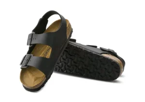 Birkenstock Milano Black Birko-Flor Sandal | Women Unisex Sandal | Men's Sandal