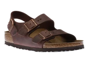 Birkenstock Milano Habana Brown Oiled Leather Sandal | Women Unisex Sandal | Men's Sandal