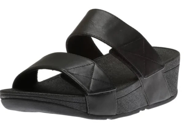 Fit Flop Mina Black Leather Slide Sandal | Women Women's Slide | Women's Sandal